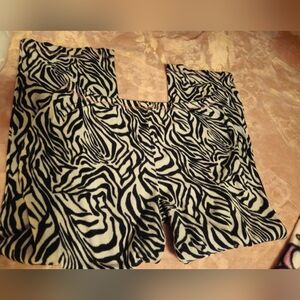 Zebra Print Pajama Pants | Women's Medium | Y2K, 2000s, Cozy, Animal Print